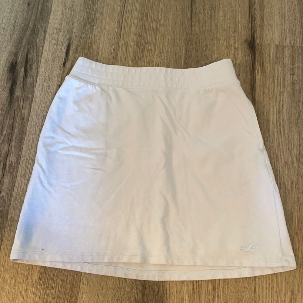 light blue sweat skirt with pockets